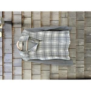 Angeleno Women's Gray Plaid Zip-Up Sweater Jacket